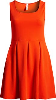 24seven Comfort Apparel Sleeveless Stretch Fit
Flare Minidress