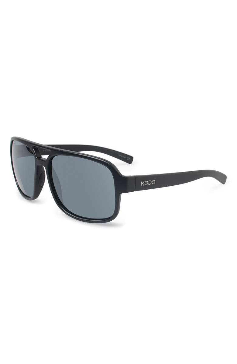 Modo Sakhir Square Sunglasses, 58mm, Alternate, color, Matte Black