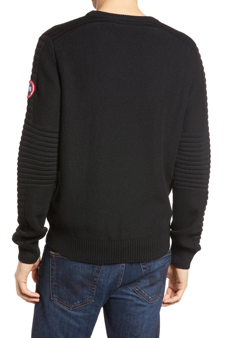 Paterson Merino Wool Crewneck Sweater, Alternate, color, BLACK - NOIR