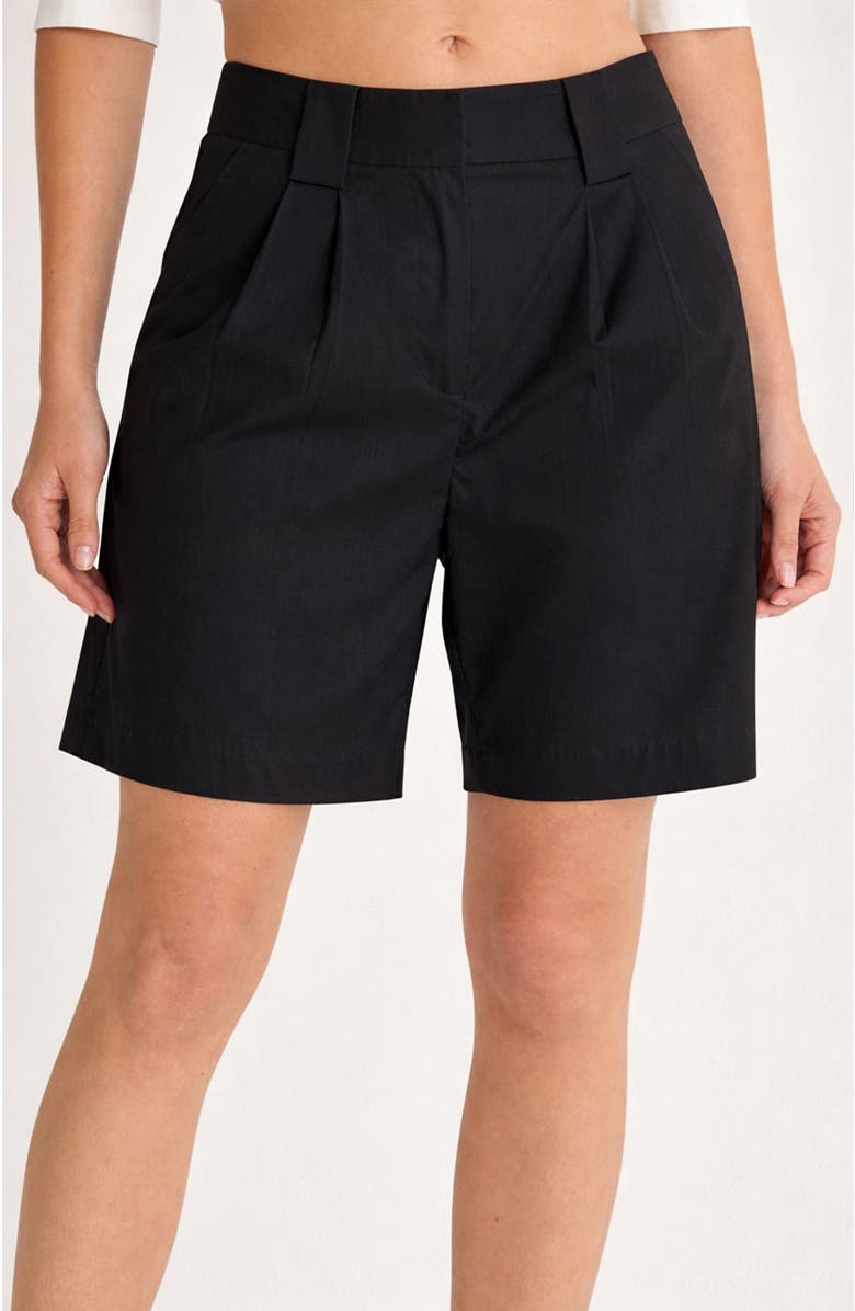 CRESCENT Tailored Trouser Shorts, Main, color, Black