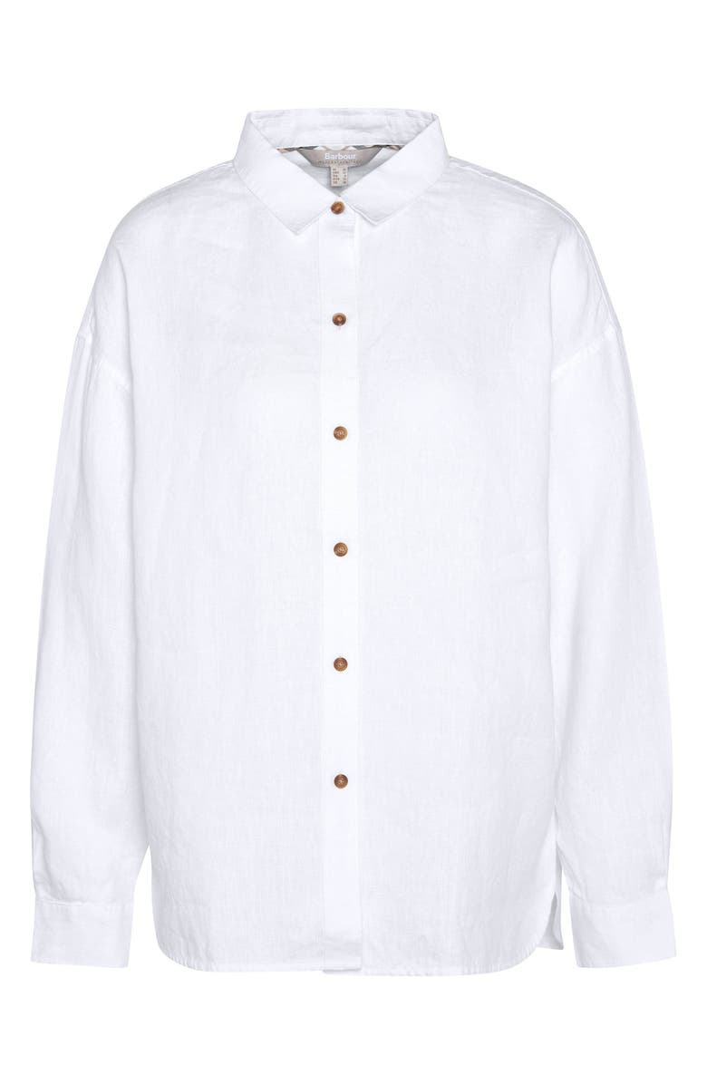 Barbour Hampton Linen Button-Up Shirt, Alternate, color, 