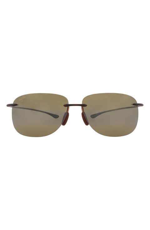 Hikina 62mm Gradient Polarized Oversize Shield Sunglasses