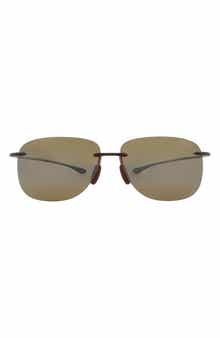 Hikina 62mm Gradient Polarized Oversize Shield Sunglasses