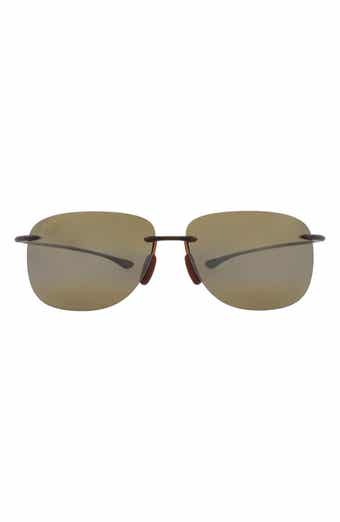 Hikina 62mm Gradient Polarized Oversize Shield Sunglasses