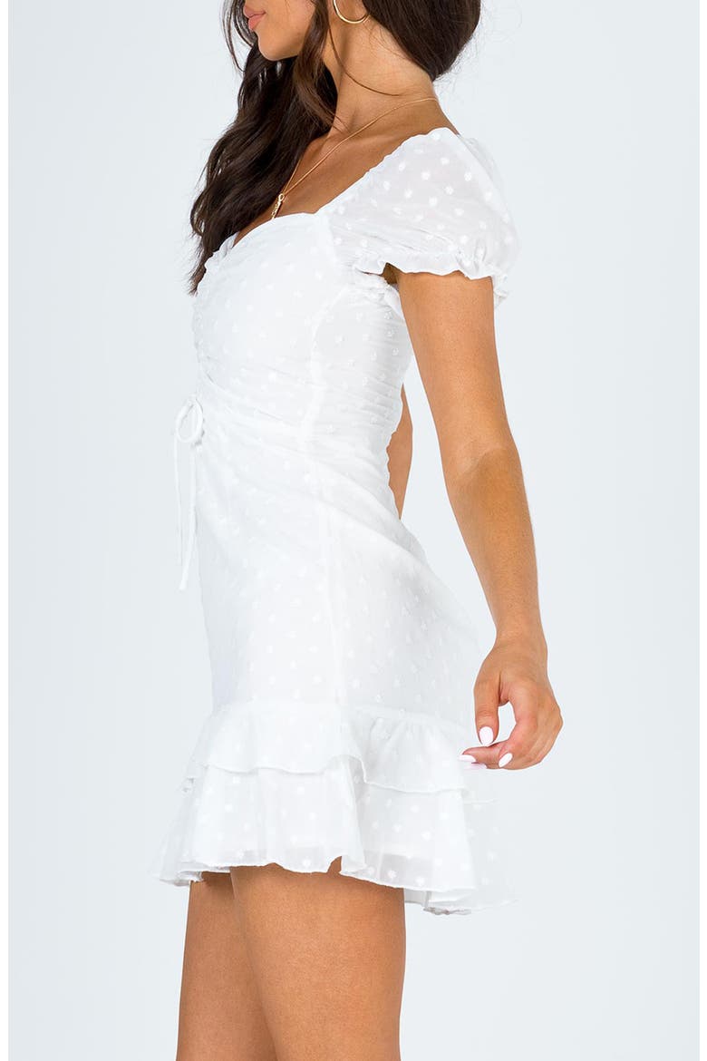 Mikail Puff Sleeve Minidress, Alternate, color, WHITE
