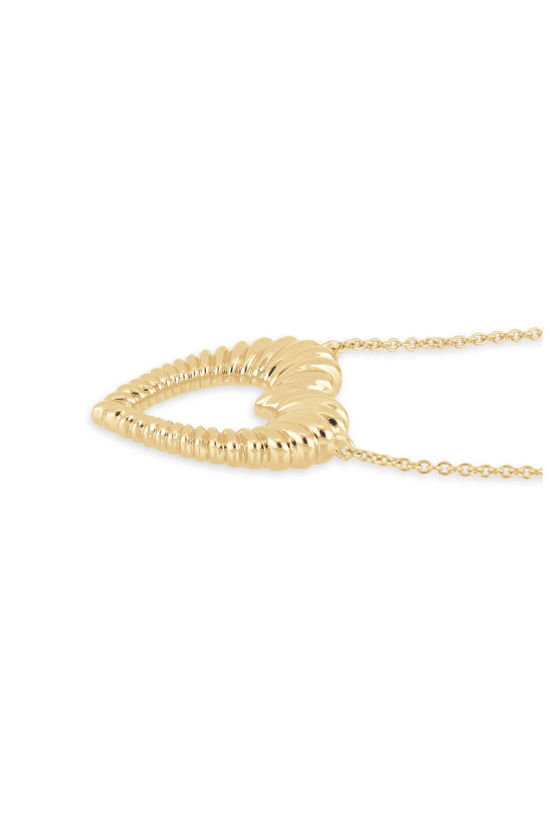 14k Gold Heart Pendant Necklace, Alternate, color, 14KY