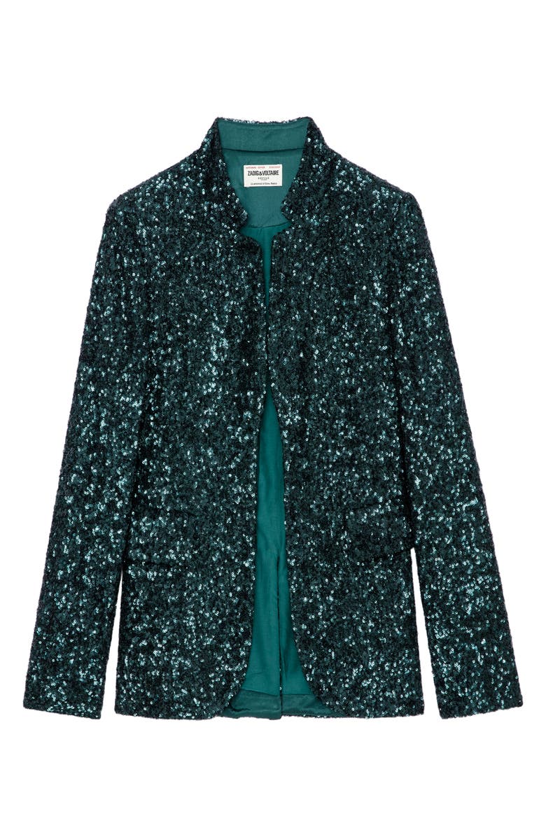 Zadig & Voltaire Very Sequin Jacket, Alternate, color, 