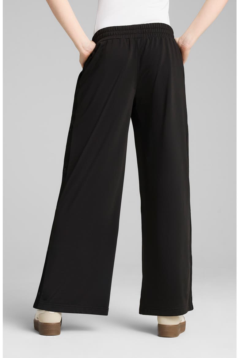 Low Rise Popper Side Snap Pants, Alternate, color, BLACK