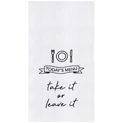 C & F Home C&f Home 27" X 18" Today's Menu Kitchen Embroidered Hand Towel In White