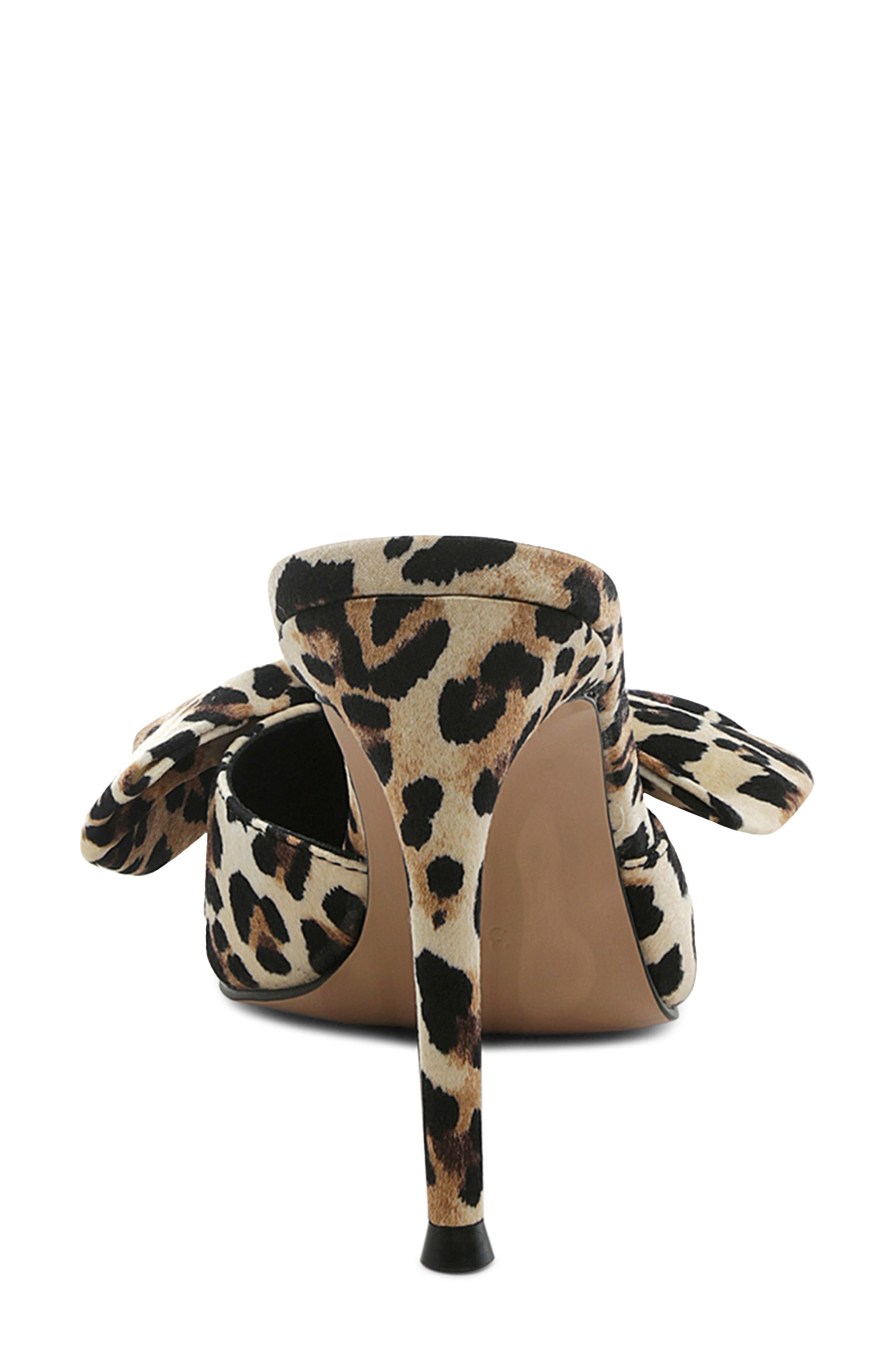 LONDON RAG Joelle Leopard Bow Mule Pump, Alternate, color, 