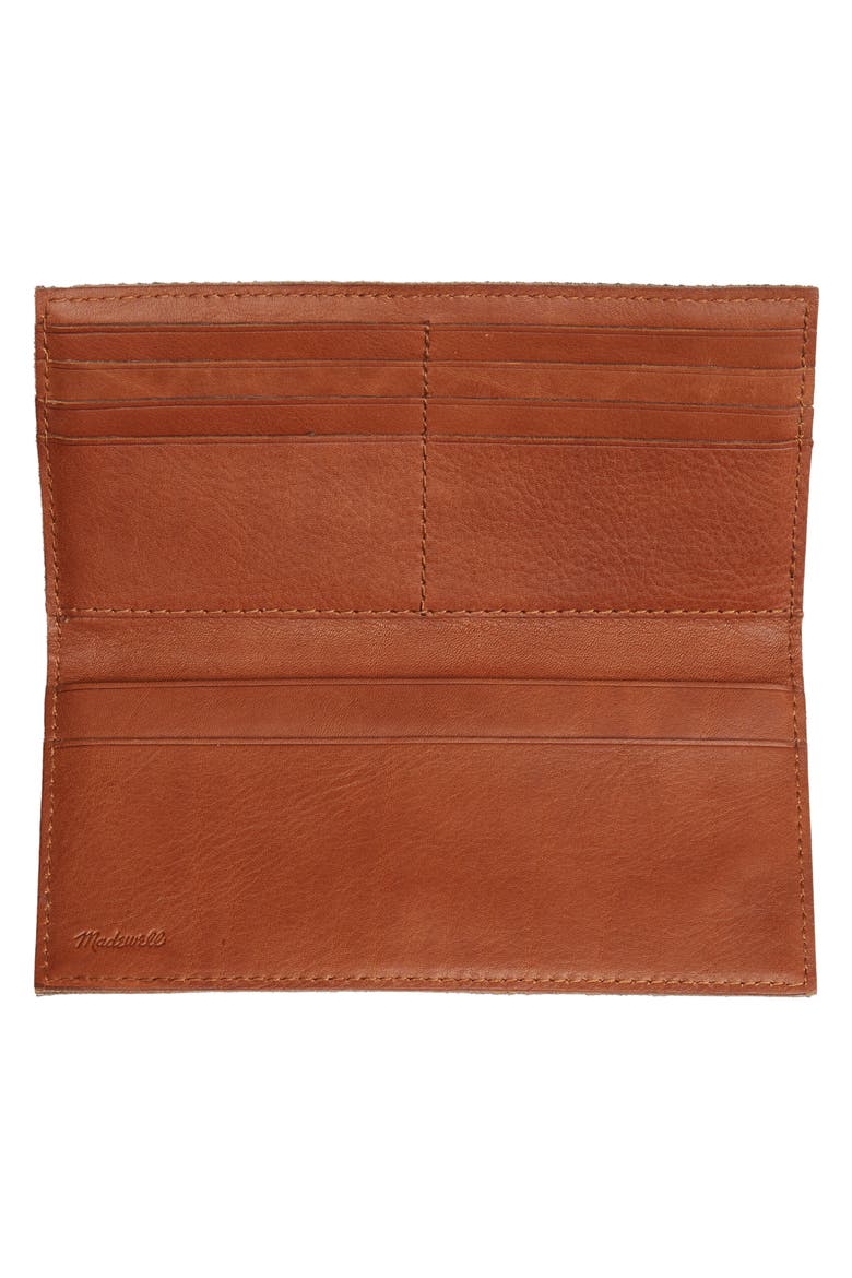 New Post Genuine Calf Hair Wallet, Alternate, color, MAPLE SYRUP