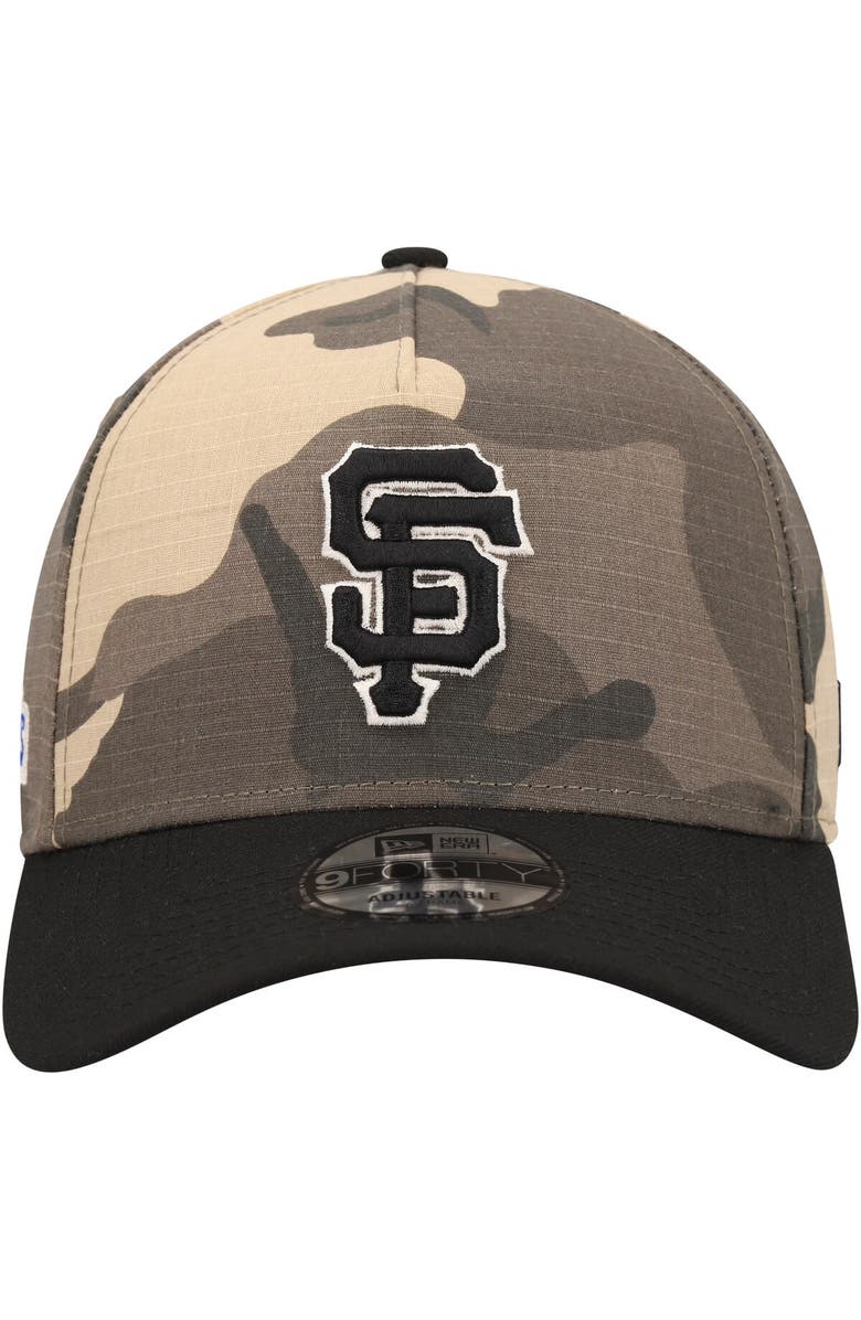 New Era Men's New Era San Francisco Giants Camo Crown A-Frame 9FORTY Adjustable Hat, Alternate, color, 