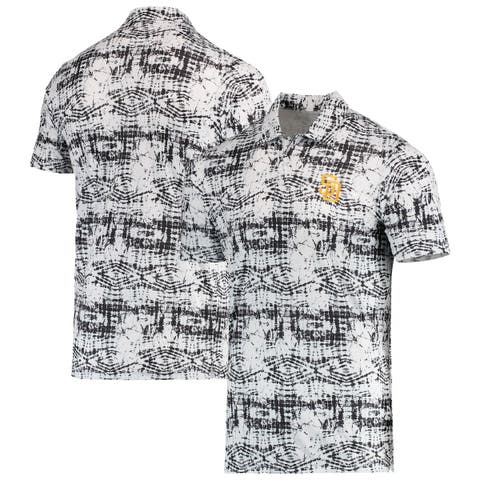 Men's Antigua Black San Diego Padres Vivid Polo