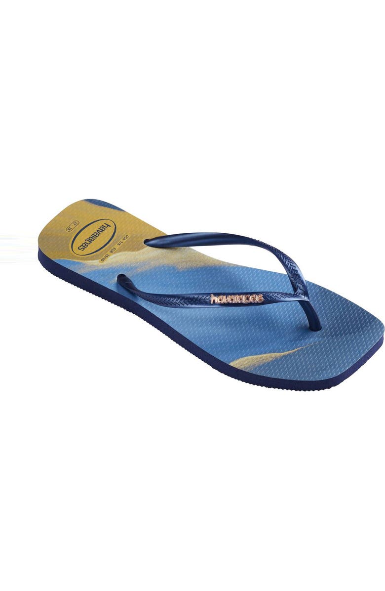 Havaianas Slim Square Flip Flop, Main, color, Navy Blue