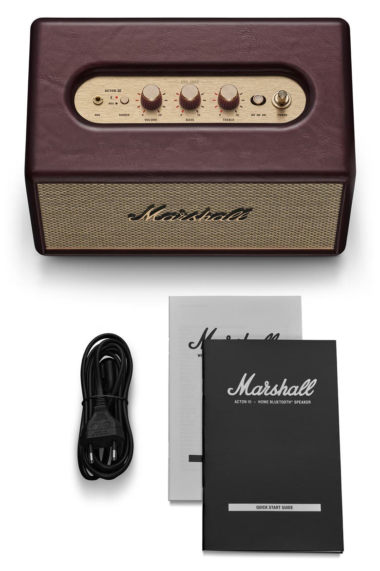 Acton III Bluetooth® Speaker, Alternate, color, BURGUNDY