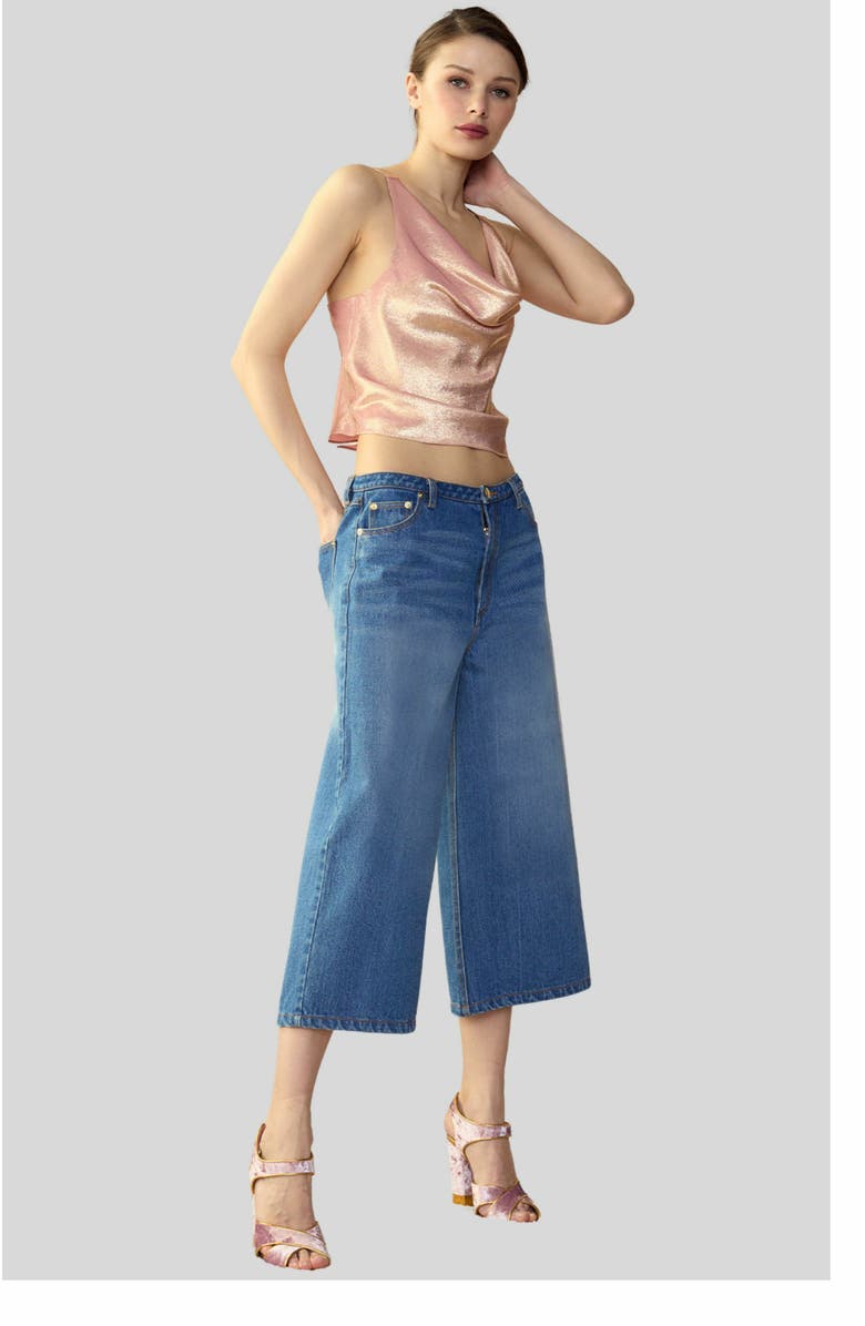 Cynthia Rowley Tommy Denim Capri, Alternate, color,
