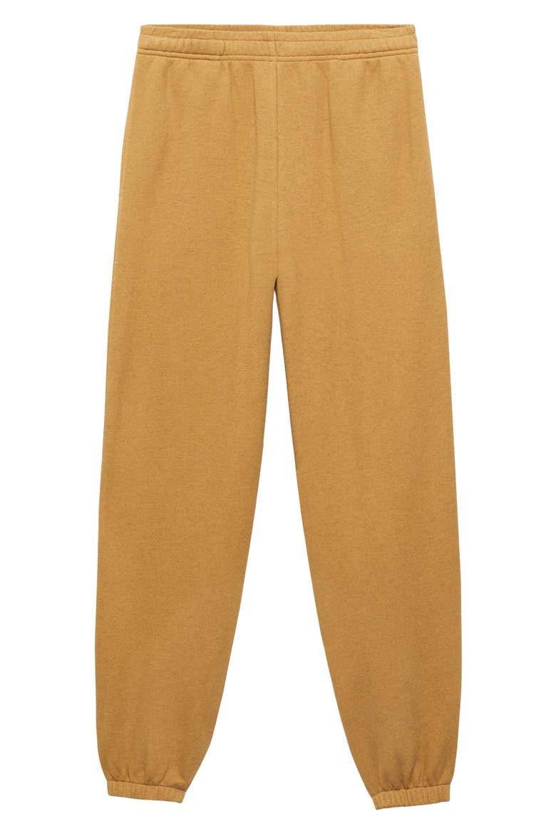 Stretch Cotton Fleece Joggers, Main, color, OCHRE