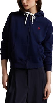Polo Ralph Lauren Full Zip Cotton Blend Fleece Hoodie