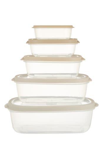 Just Cook 10-piece Nesting Food Storage Containers Set In Sand