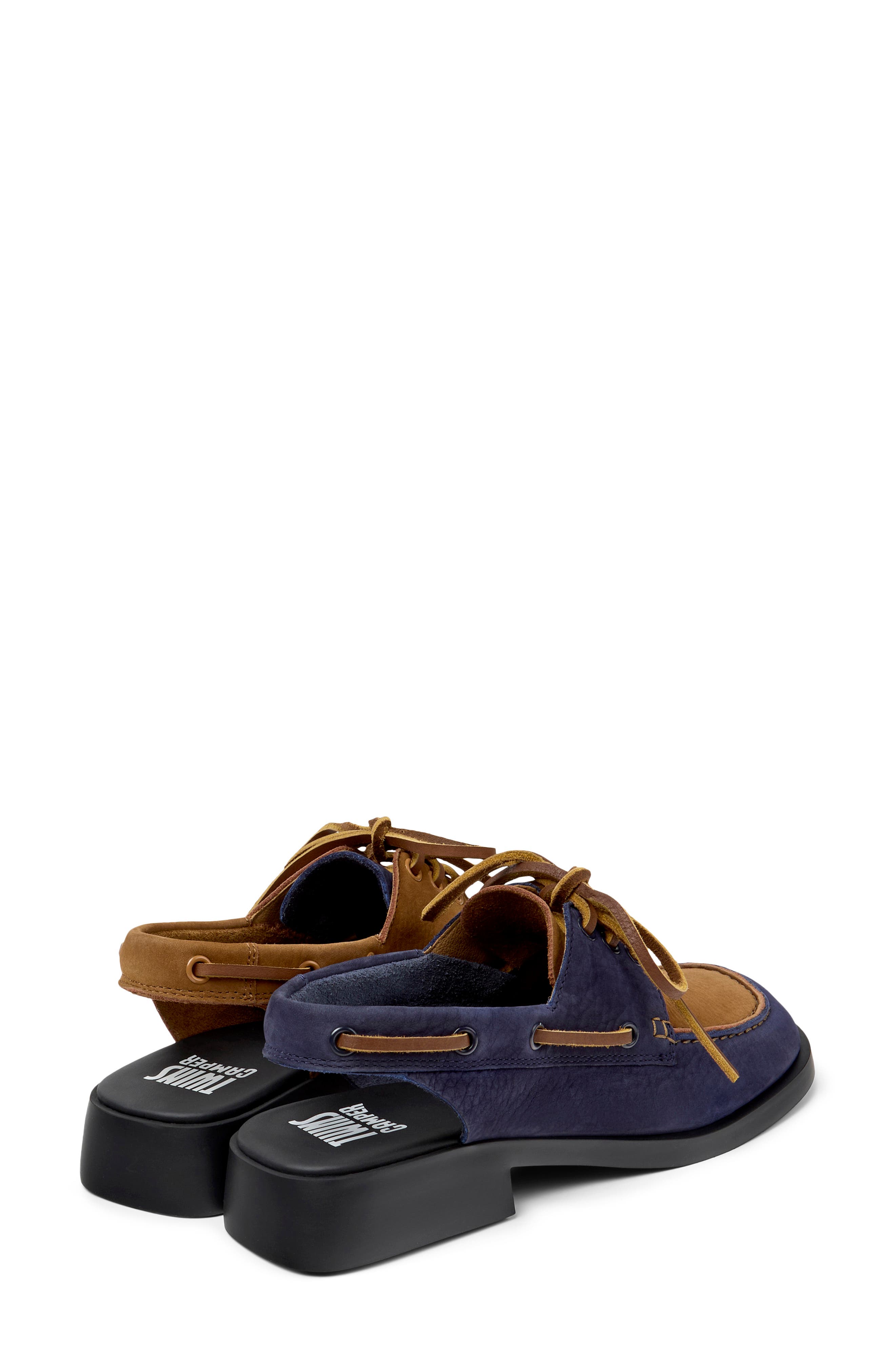 Camper Donna Twins Mismatched Loafer Mule, Alternate, color, Multi - Brown