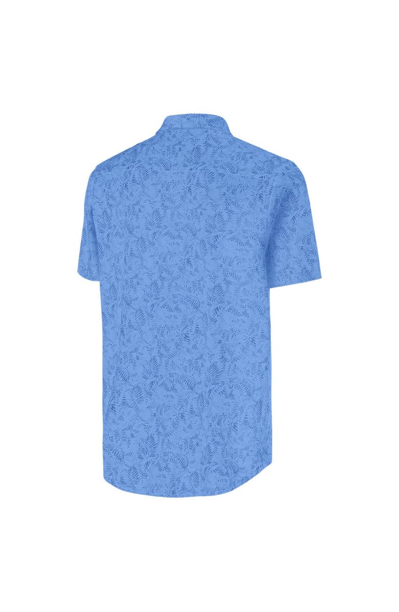 ANTIGUA Men's Antigua Powder Blue Philadelphia Phillies Palm Tree Spring Training Lush Button-Up Shirt, Alternate, color, 