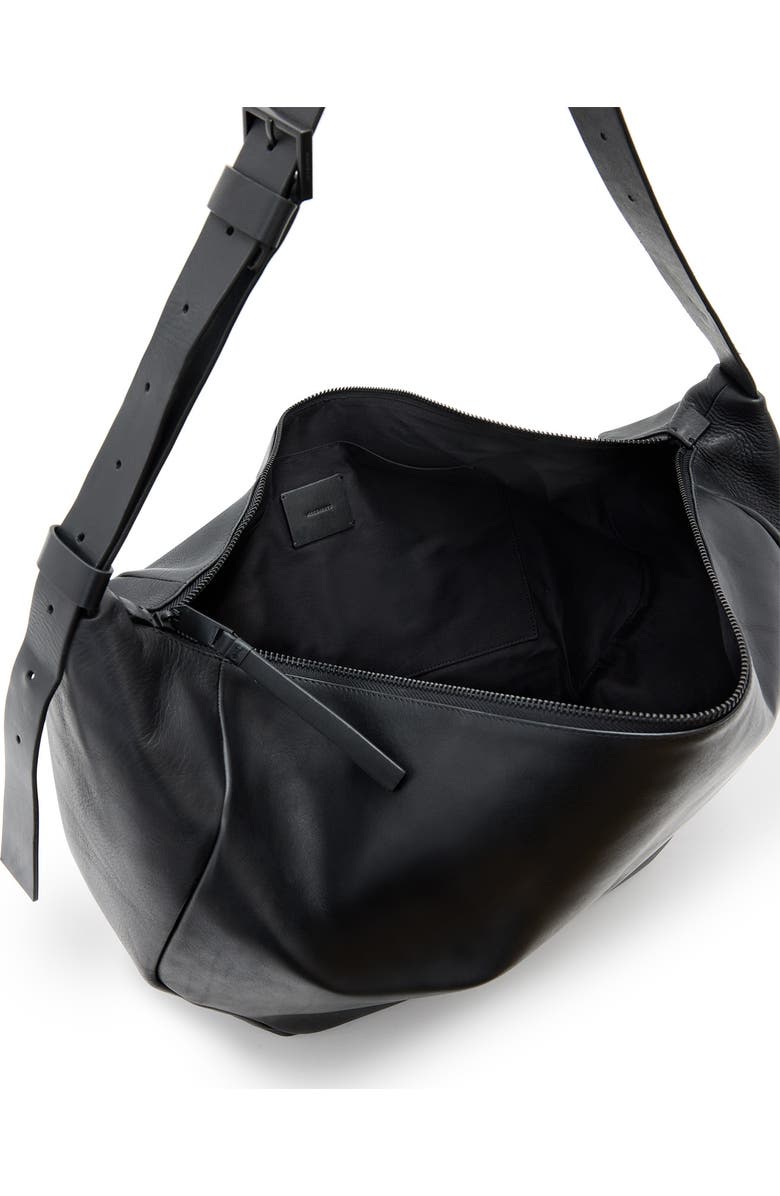 AllSaints Madea Oversize Leather Shoulder Bag, Alternate, color,