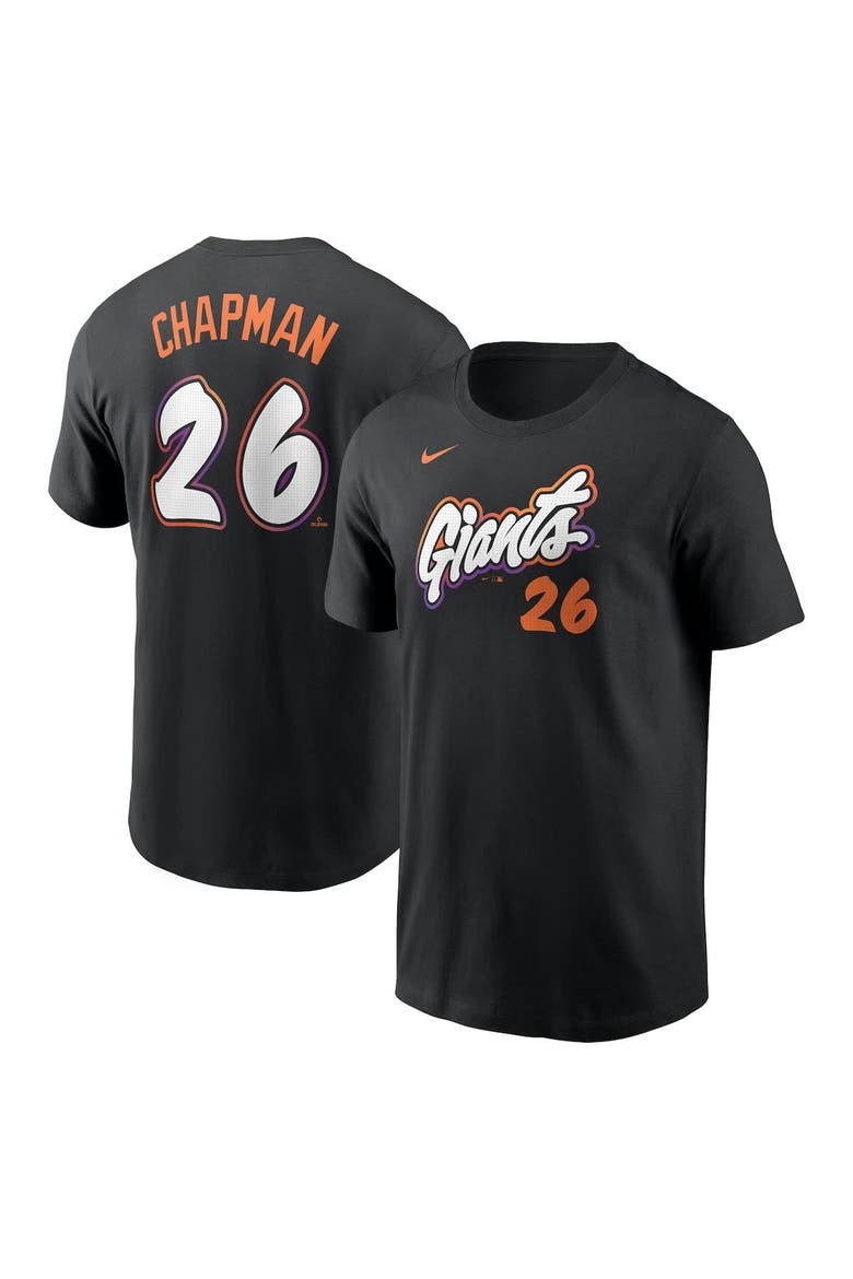 Men's Nike Matt Chapman Anthracite San Francisco Giants 2025 City Connect Fuse Name & Number T-Shirt, Alternate, color, Anthracite