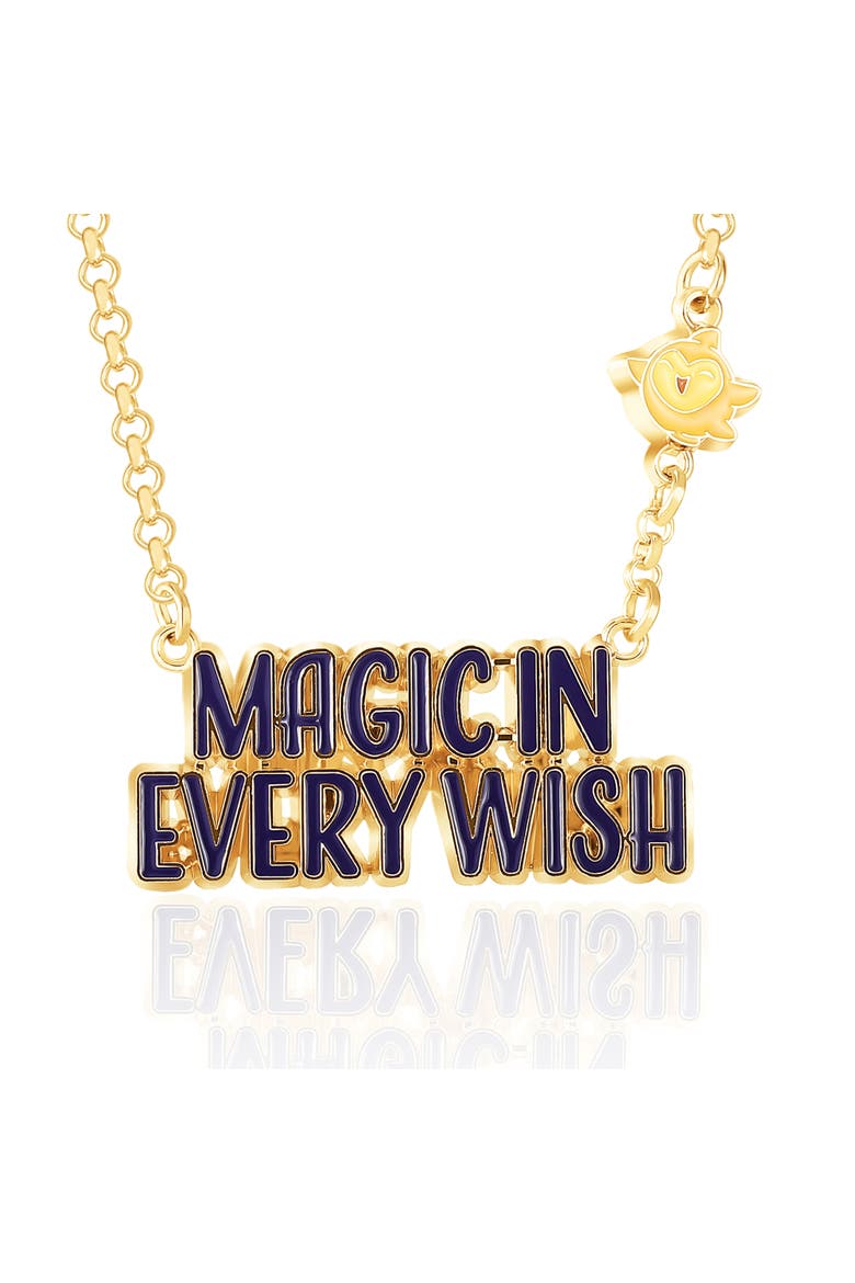 Flash-Plated Magic in Every Wish Necklace, 16" + 3", Main, color, Gold