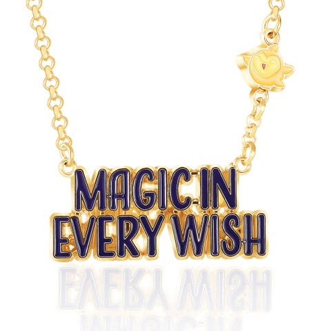 Flash-Plated Magic in Every Wish Necklace, 16" + 3"