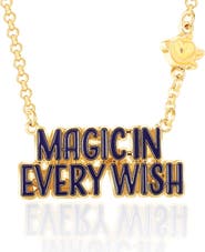 Disney Flash-Plated Magic in Every Wish Necklace, 16" + 3"