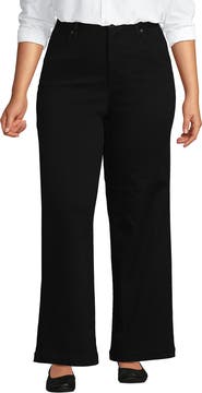 Lands' End Plus Size High Rise 5 Pocket Wide Leg Chino Pants