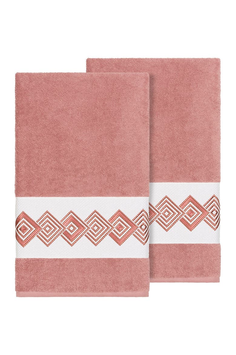 Noah Embellished Bath Towel - Set of 2 - Tea Rose, Main, color, TEA ROSE
