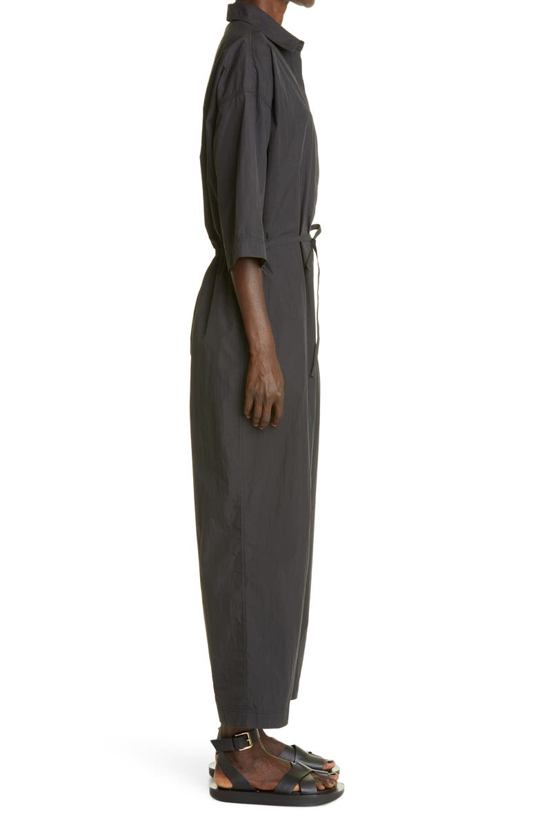 CO Tie Waist Cotton Blend Boilersuit, Alternate, color, 