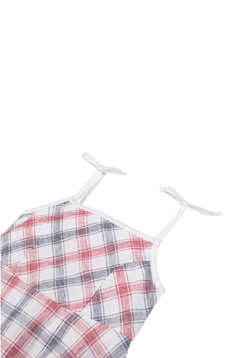 Hope & Henry Girls' Sleeveless Bow Shoulder Simple Sundress, Toddler, Alternate, color, Americana Check
