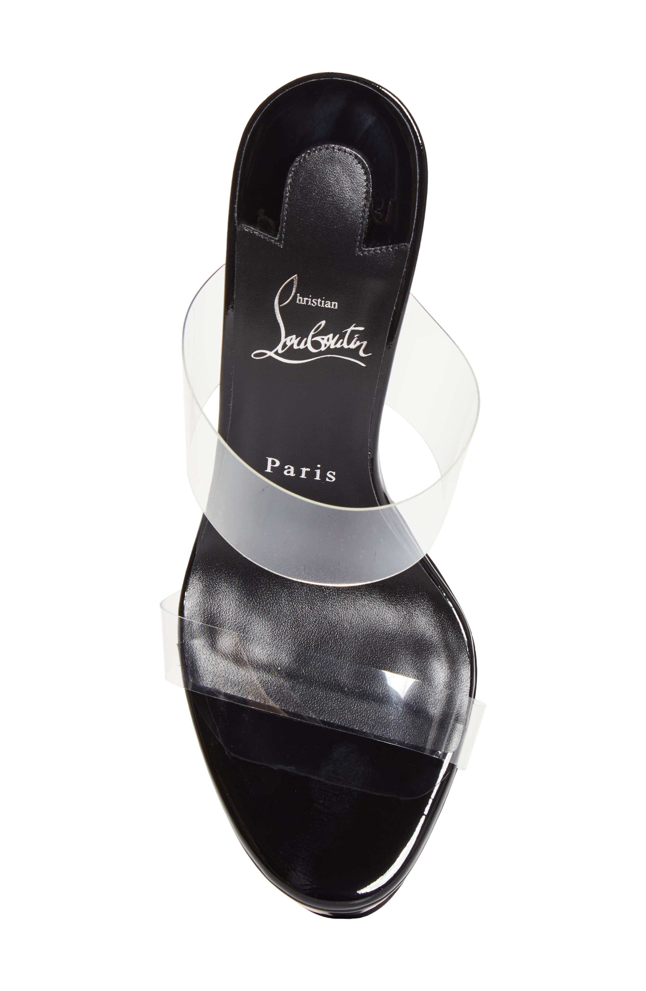 Christian Louboutin Just Nothing Alta Platform Sandal, Alternate, color, Black/ Lin Black