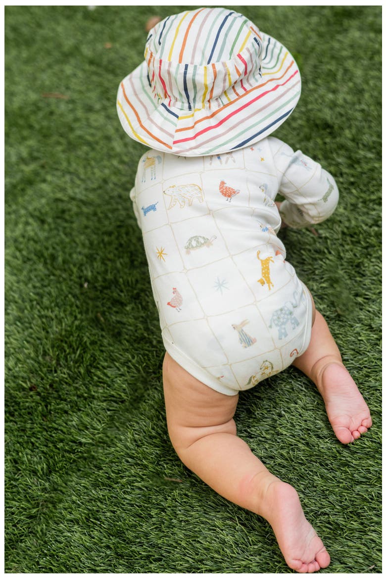 Henley Organic Cotton Bodysuit, Alternate, color, ANIMAL SHUFFLE