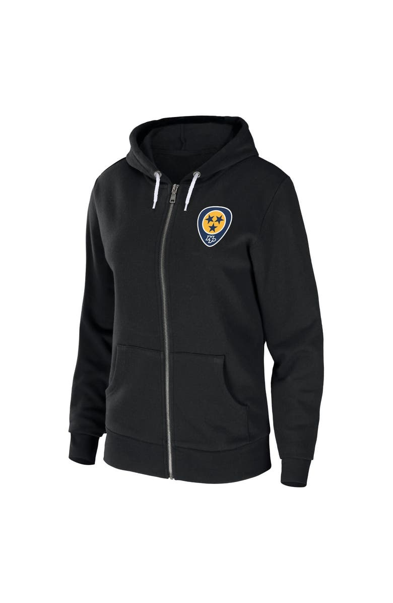 WEAR by Erin Andrews Women's WEAR by Erin Andrews Black Nashville Predators Sponge Fleece Full-Zip Hoodie, Alternate, color, Black
