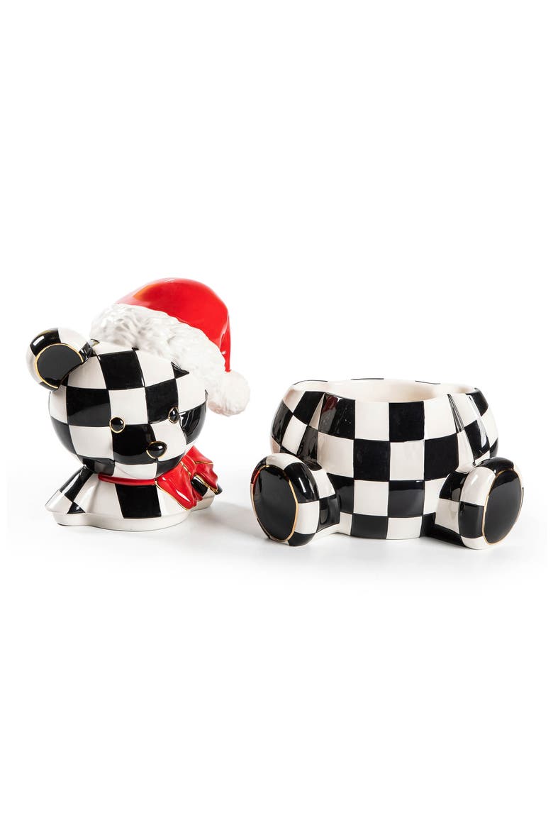 Courtly Santa Bear Cookie Jar, Alternate, color, BLACK