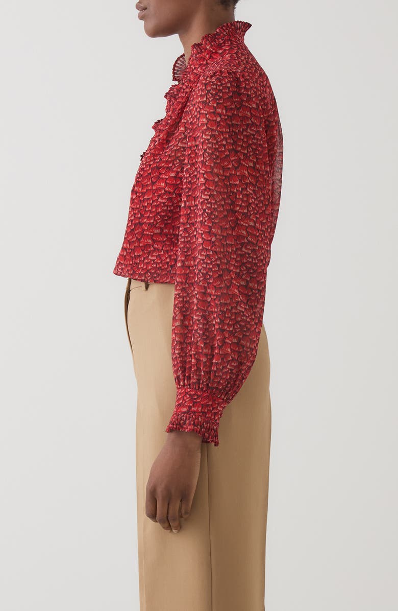 LK Bennett Suzette Pleat Top, Alternate, color, Red