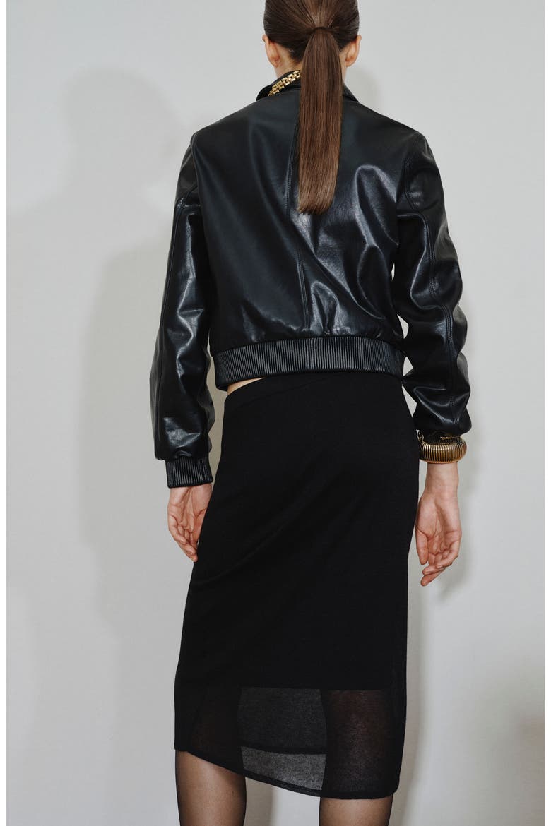 Rib Skirt, Alternate, color, BLACK