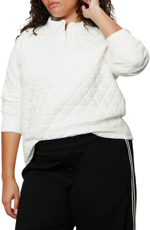 Sanctuary Quilted Popover Top In White