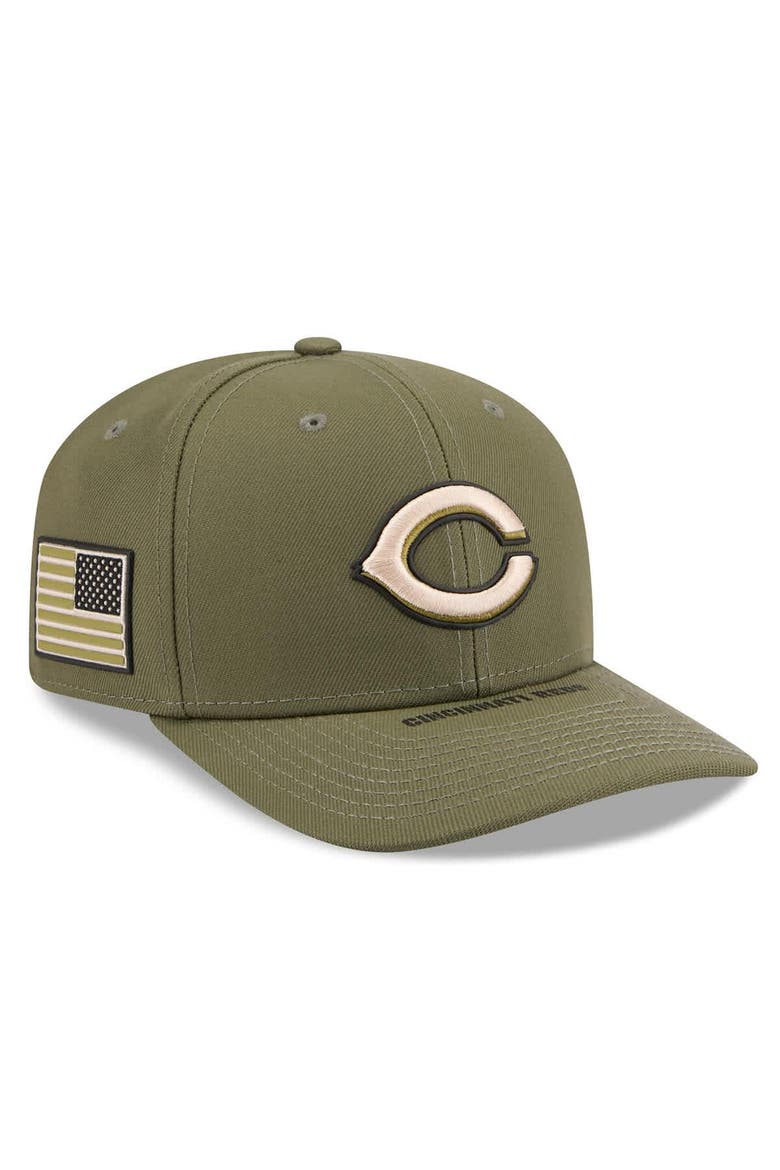 Men's New Era  Olive Cincinnati Reds 2026 Armed Forces Day 9SEVENTY Adjustable Hat, Main, color, Olive