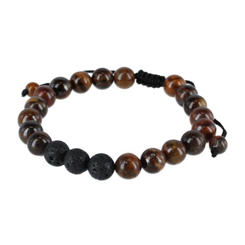 Ryder Wood Look Bead Adjustable Bracelet