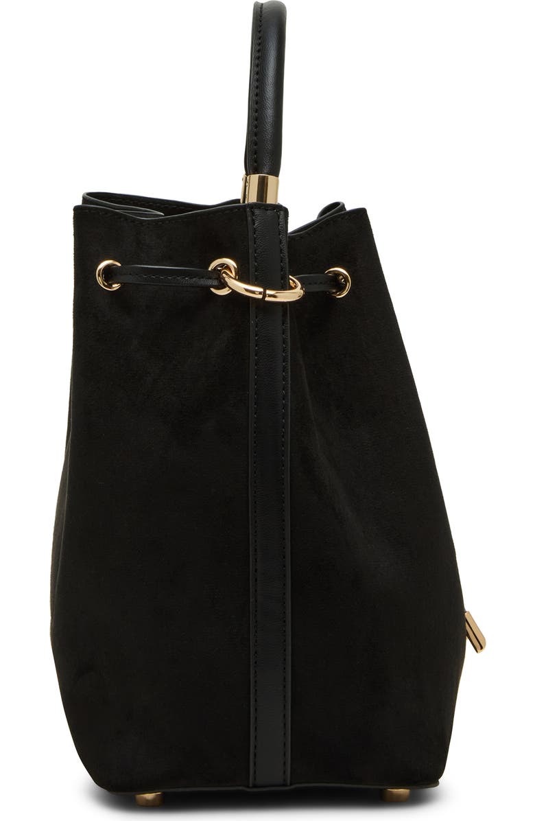Anne Klein Midi Shoulder Bucket Bag, Alternate, color, Black