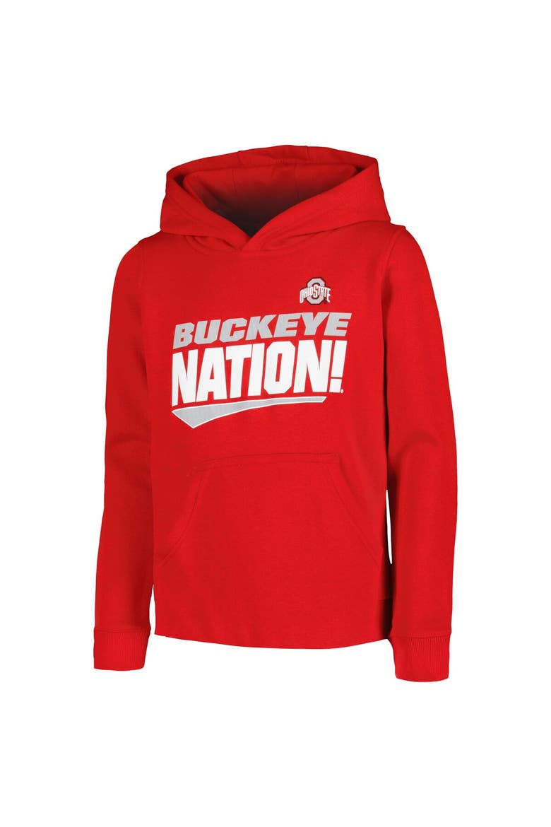 Youth Scarlet Ohio State Buckeyes Rep Mine Pullover Hoodie, Alternate, color, Scarlet