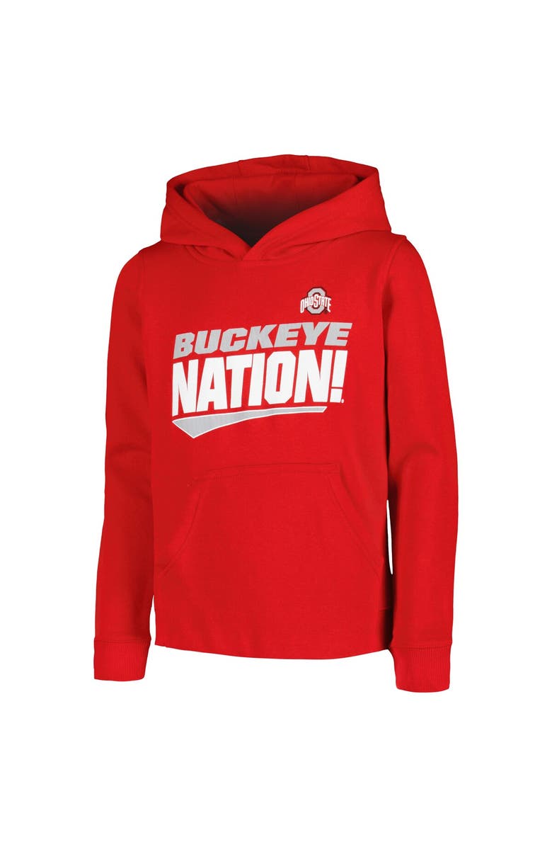 Outerstuff Youth Scarlet Ohio State Buckeyes Rep Mine Pullover Hoodie, Alternate, color,