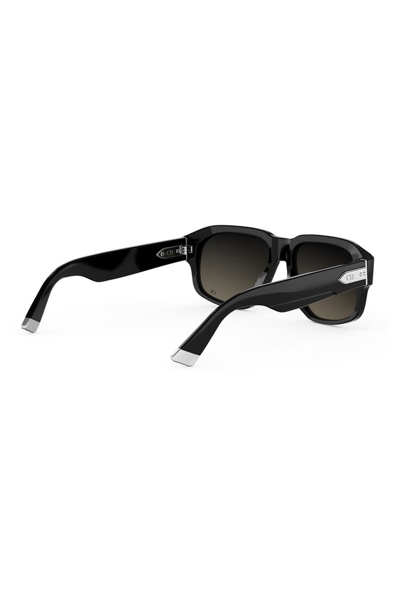 'DiorTailoring N1I 57mm Geometric Sunglasses, Alternate, color, BLACK/ OTHER / GRADIENT SMOKE