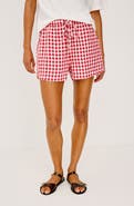 Rails Jenner Gingham Pull-On Linen Shorts