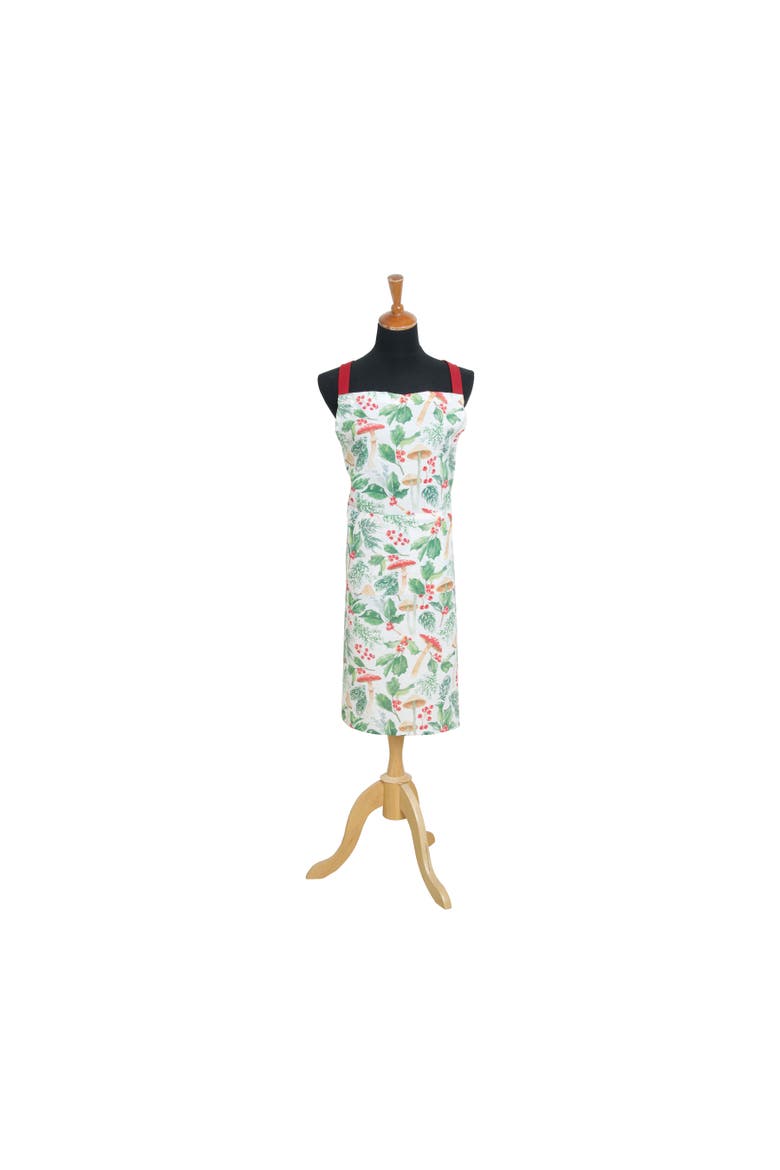 Mushroom Meadow 100% Cotton Apron, Main, color, Red