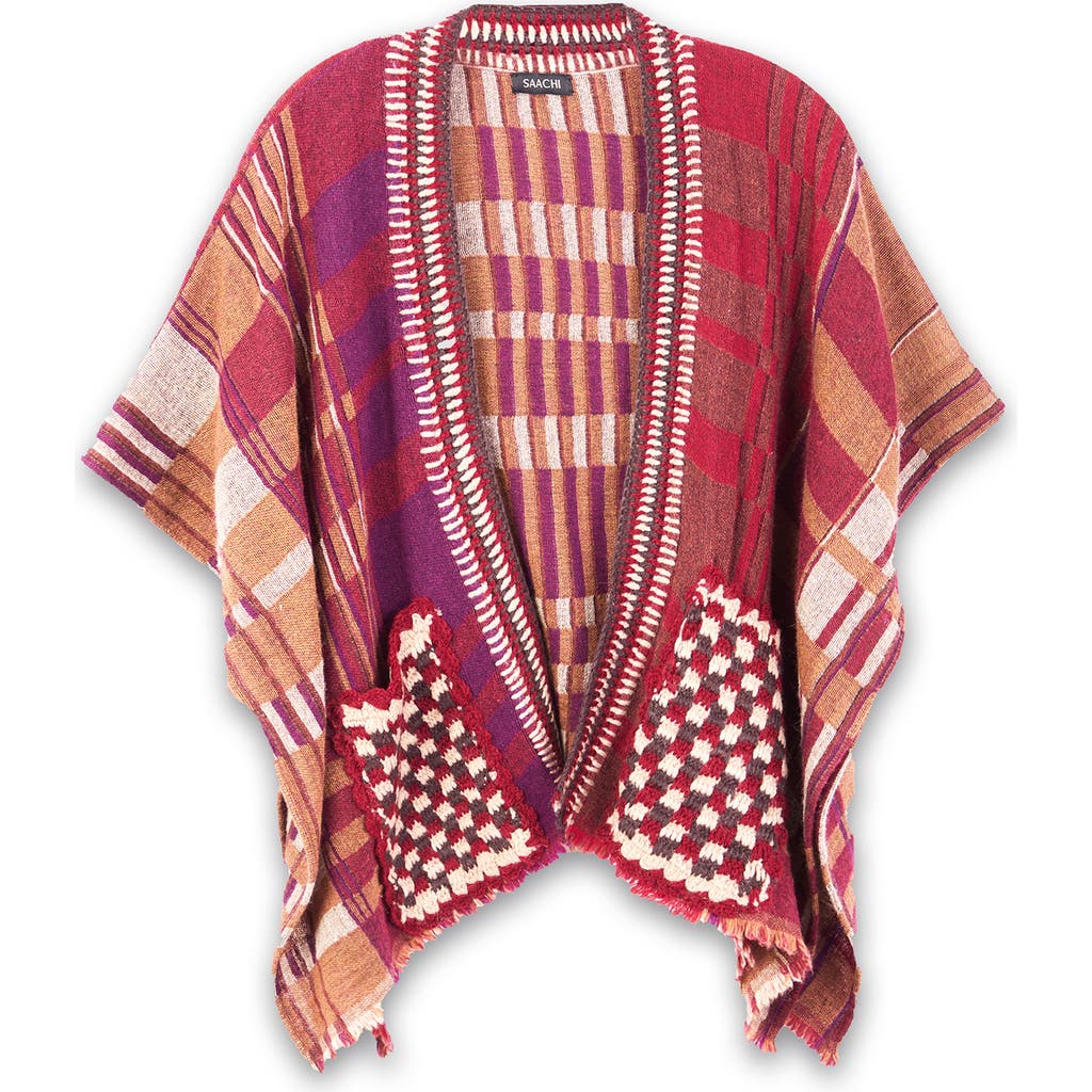 Saachi Plaid Topper In Multi